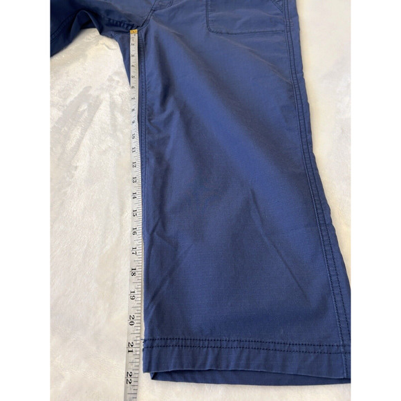 EDDIE BAUER Women's Ripstop Crop Cargo Hiking Pants Sz 14 Navy Outdoor Stretch - Picture 5 of 8